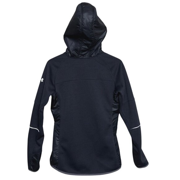 Under Armour Womens US Marines Storm Jacket Hooded Black Cold Gear Full Zip Sz S - Picture 4 of 10